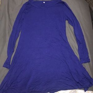 Blue long sleeve dress